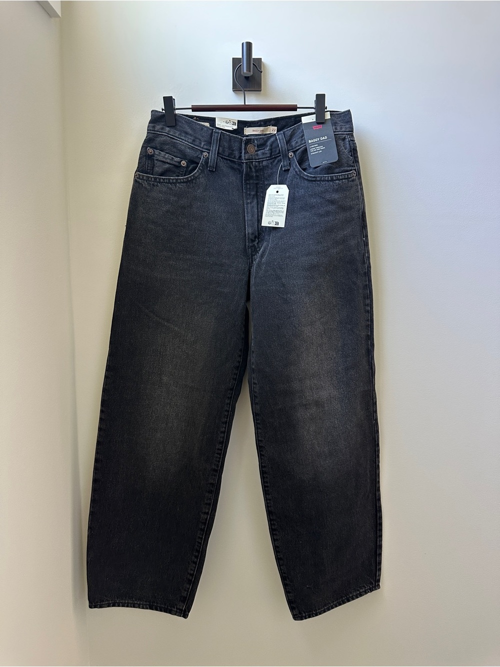 Levi's Black Baggy Dad Jeans